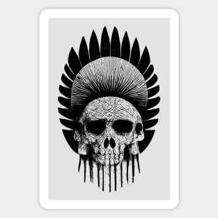 Indian Chief Skull Magnet